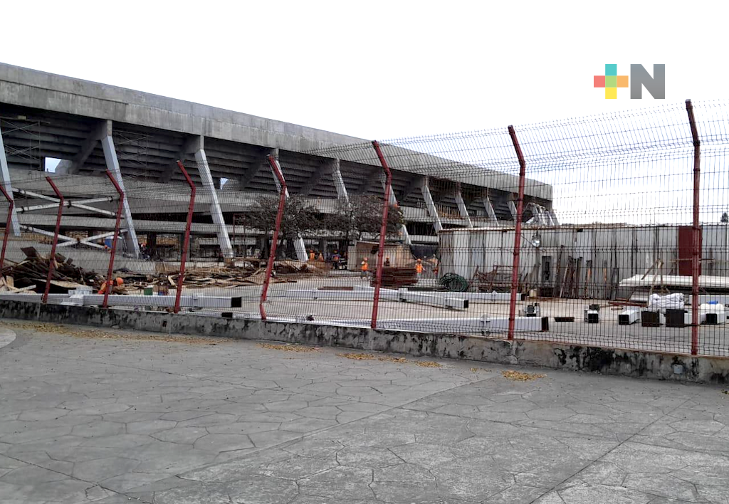 En tiempo y forma avance de obra de estadio Luis de la Fuente “El Pirata”